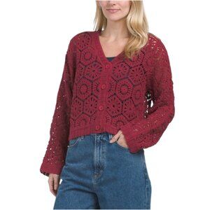 PINKY Geo Crochet Cardigan